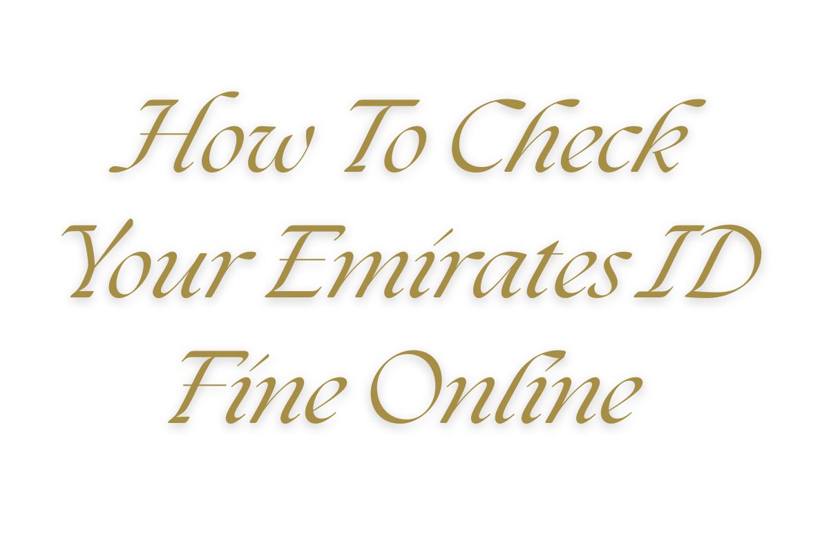 You are currently viewing How To Check Your Emirates ID Fine Online?