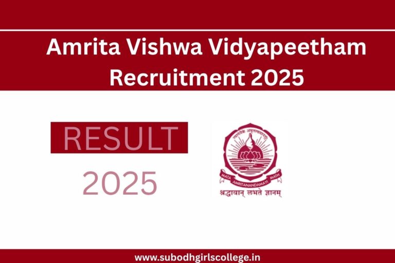 Amrita Vishwa Vidyapeetham Recruitment 2025