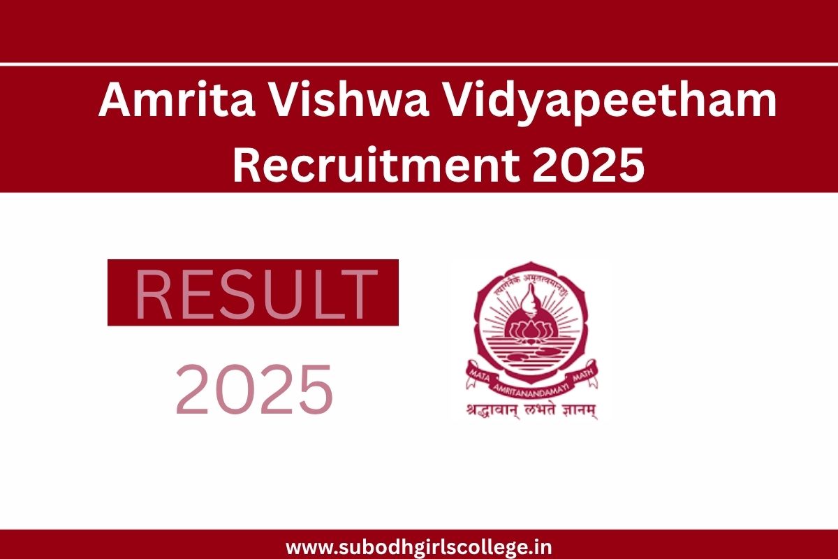 Read more about the article Amrita Vishwa Vidyapeetham Recruitment 2025 For Office Attender @amrita.edu