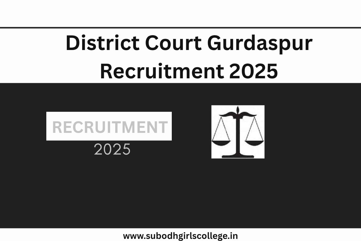 Read more about the article District Court Gurdaspur Recruitment 2025 For 14 Clerk @gurdaspur.dcourts.gov.in
