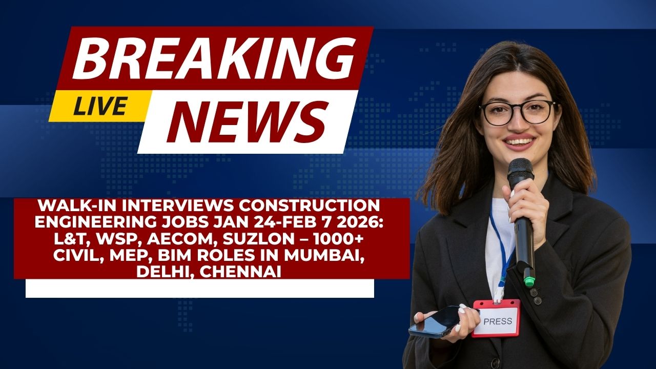 Walk-in Interviews Construction Engineering Jobs